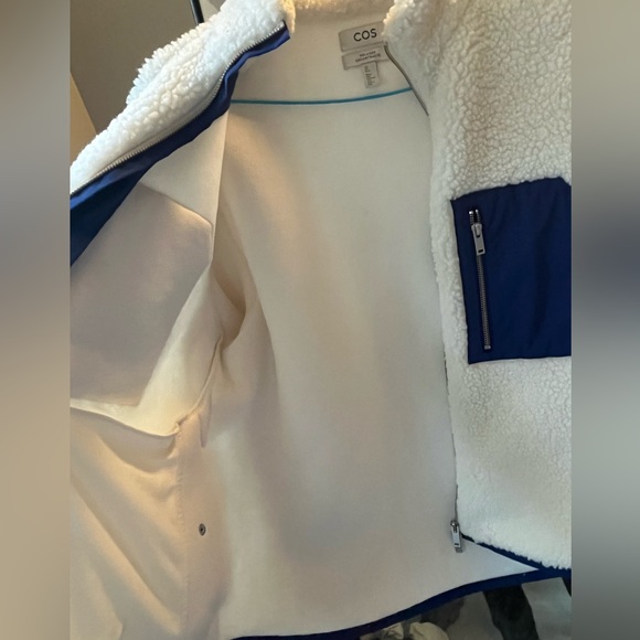 COS Fleece Jacket White - Picture 2 of 5
